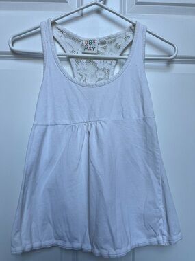 Roxy White Lace Racerback Tank